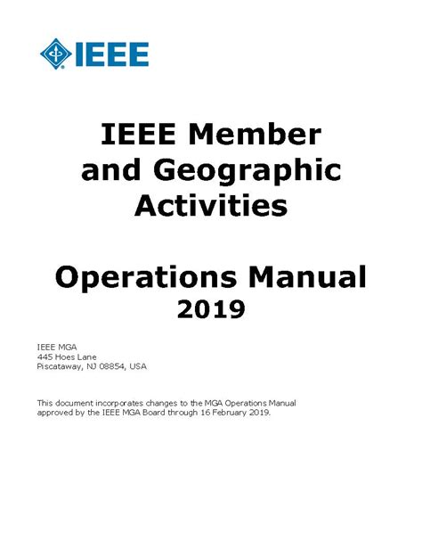 mga operations manual|Operations Manual of the BOARD OF GOVERNORS of IEEE .